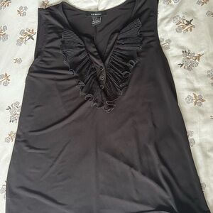 Mccoy Black Ruffled Tank Top